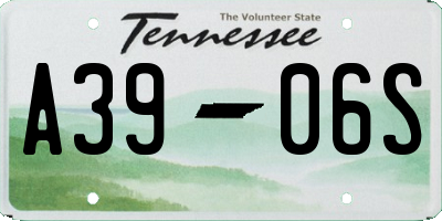 TN license plate A3906S
