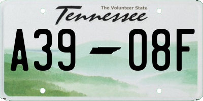TN license plate A3908F