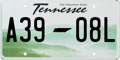 TN license plate A3908L