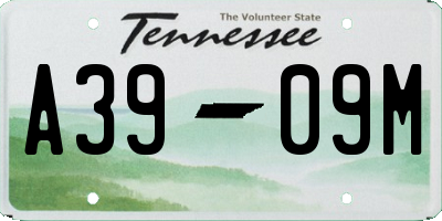 TN license plate A3909M
