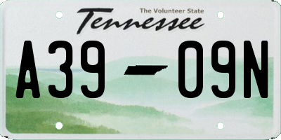 TN license plate A3909N