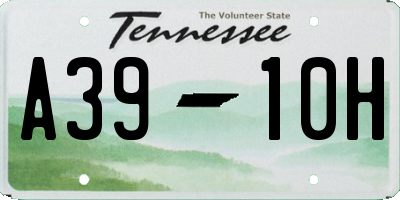 TN license plate A3910H