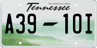 TN license plate A3910I