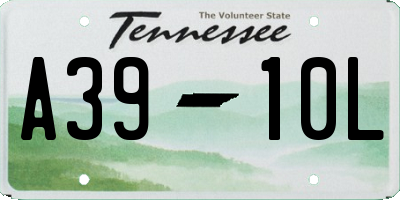 TN license plate A3910L