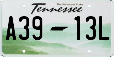 TN license plate A3913L