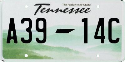 TN license plate A3914C