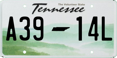 TN license plate A3914L