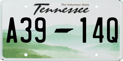 TN license plate A3914Q