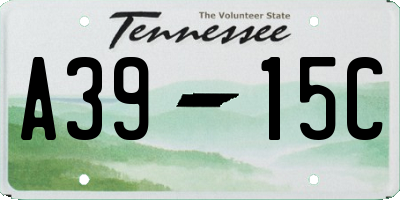 TN license plate A3915C