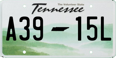 TN license plate A3915L