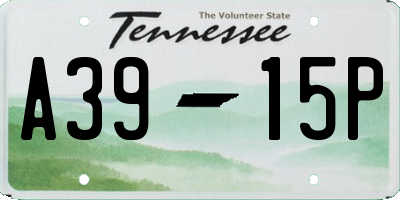 TN license plate A3915P