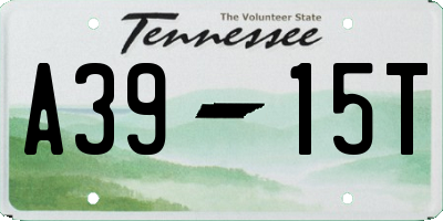TN license plate A3915T