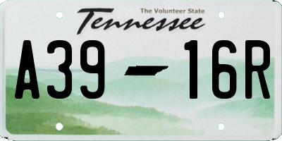 TN license plate A3916R