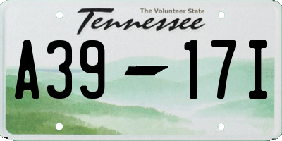 TN license plate A3917I