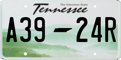 TN license plate A3924R