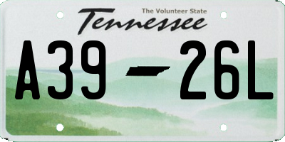 TN license plate A3926L