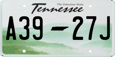 TN license plate A3927J