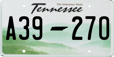 TN license plate A3927O