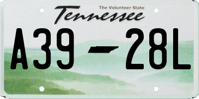 TN license plate A3928L