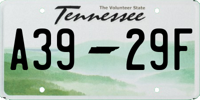 TN license plate A3929F
