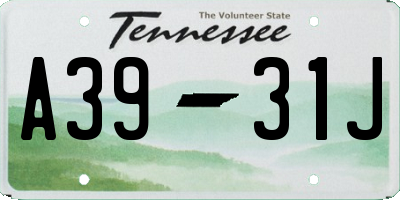 TN license plate A3931J