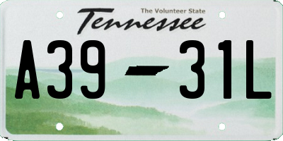 TN license plate A3931L