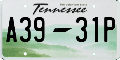 TN license plate A3931P