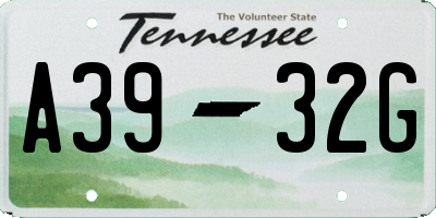 TN license plate A3932G