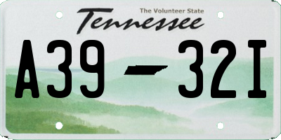 TN license plate A3932I
