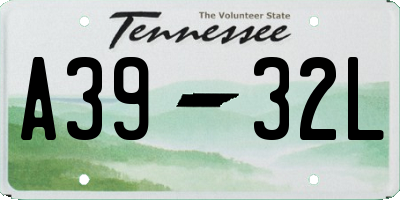 TN license plate A3932L