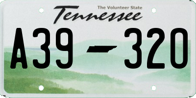 TN license plate A3932O