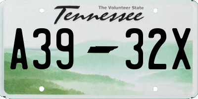 TN license plate A3932X