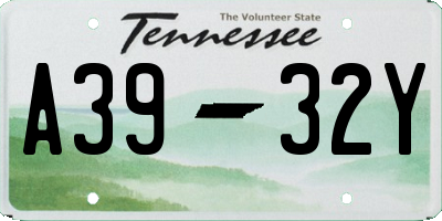 TN license plate A3932Y