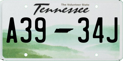 TN license plate A3934J