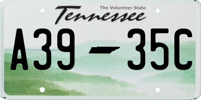 TN license plate A3935C