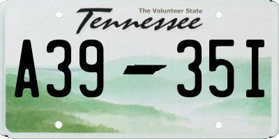 TN license plate A3935I