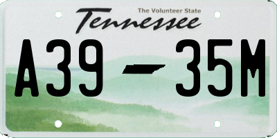 TN license plate A3935M