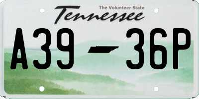 TN license plate A3936P