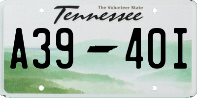 TN license plate A3940I