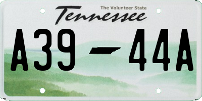 TN license plate A3944A
