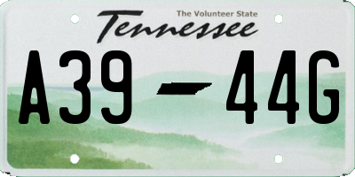 TN license plate A3944G