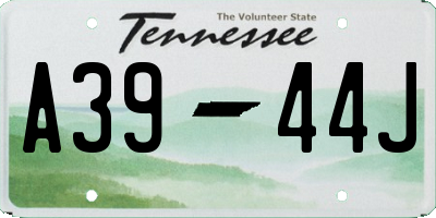 TN license plate A3944J