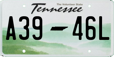 TN license plate A3946L
