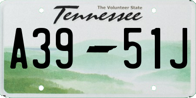TN license plate A3951J