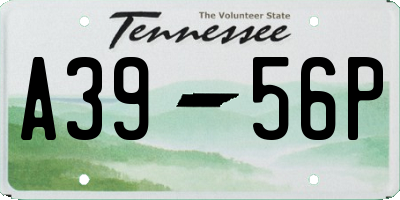 TN license plate A3956P