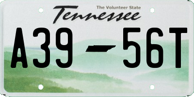 TN license plate A3956T