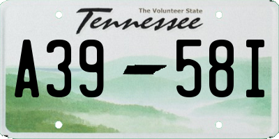 TN license plate A3958I