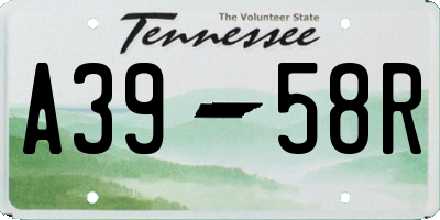 TN license plate A3958R