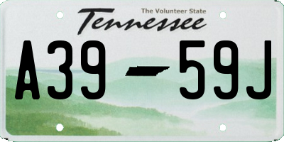 TN license plate A3959J