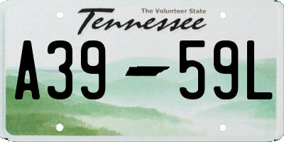TN license plate A3959L